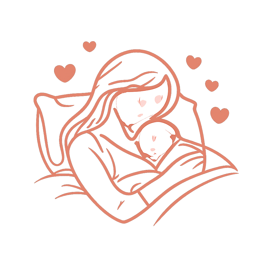 MutterUndBabyLinienLogoMitFarbcodeHerzenWochenbetthotel-1